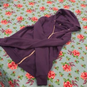 Purple American Apparel Flex Fleece Zip Hoodie